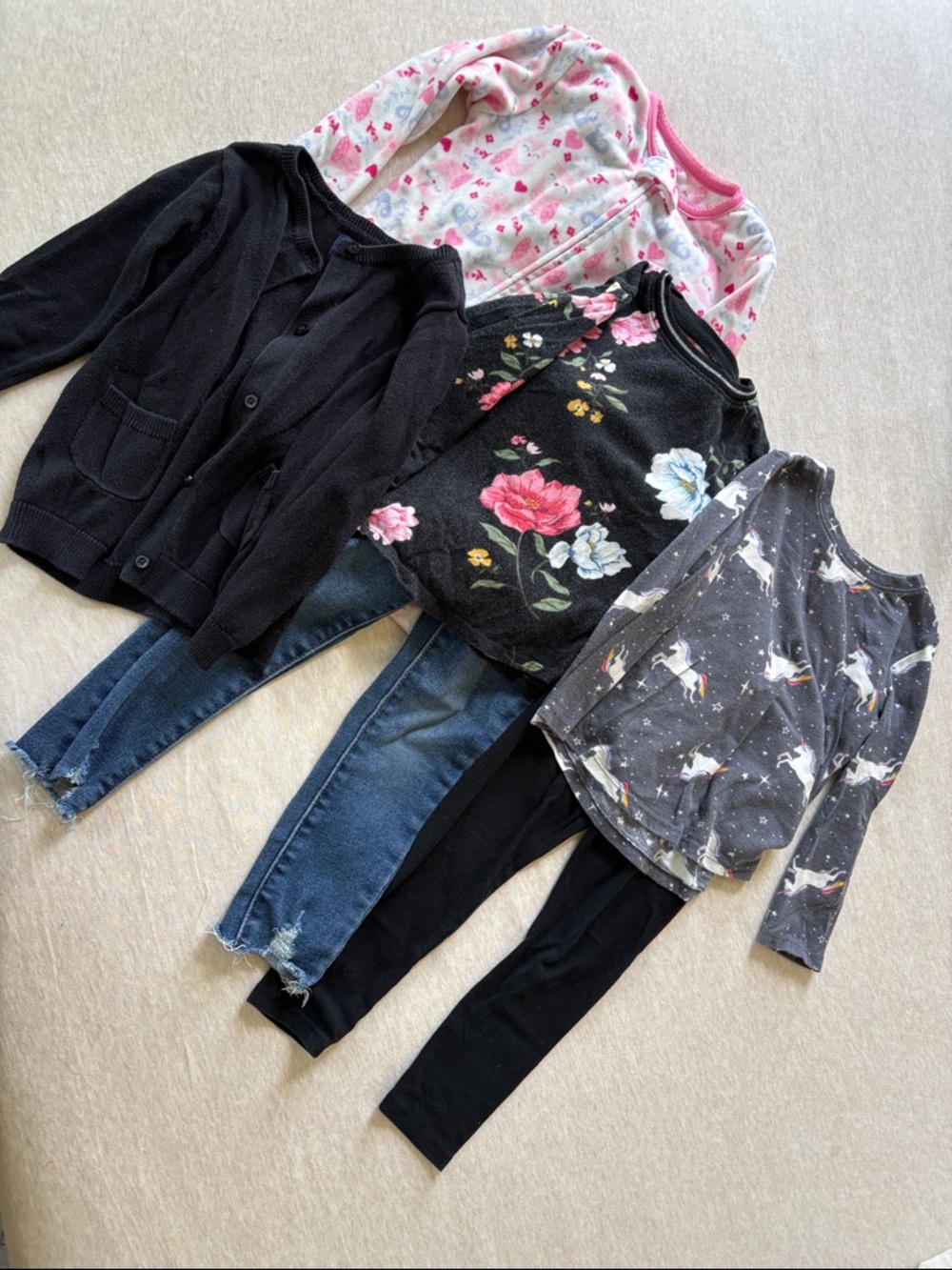 3T Girls 6pc Bundle Lightly Worn Multiple Brands PJs Leggings Jeans & More